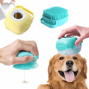 Escova De Banho Massageadora Para Pets