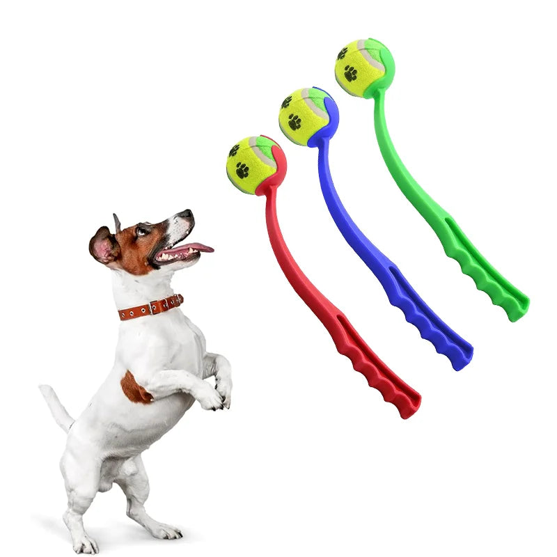 Brinquedo Lançador Manual De Bolas Para Pets   -  Lançamento seguro, confortável e sem esforço